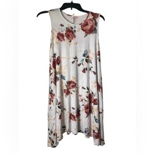 Pink Blush Women’s Floral Tank Style Tunic Dress Summer Vibes